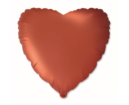 #BFK Balon foliowy 18" FX - Serce (satynowy pomarańczowy), niepakowany