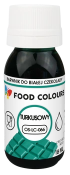 Barwnik do czekolady i mas tłustych TURKUSOWY 18 ml Food Colours