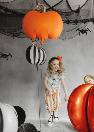 Balon foliowy Dynia w paski, 39x38 cm, mix