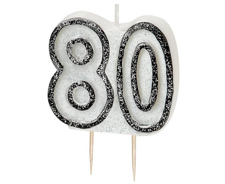 #SC32 Świeczka piker Glitz 80, czarna
