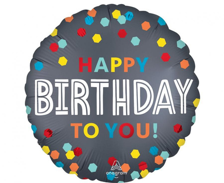 #BFK Balon foliowy 18" SHP -  Confetti burst bday