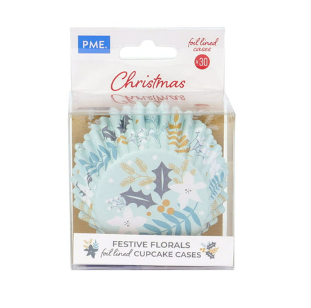Świąteczne papilotki do muffinek FLORAL FESTIVES 30 szt. PME