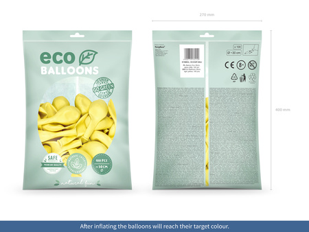 Balony Eco 30cm pastelowe, lawenda (1 op. / 100 szt.)