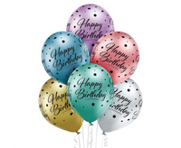#BL Balony D11 Happy Birthday 1C5S, 6 szt.