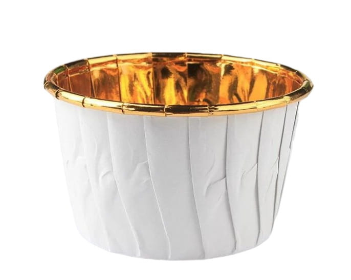 Papilotki kubeczki do muffin białe – widok z góry