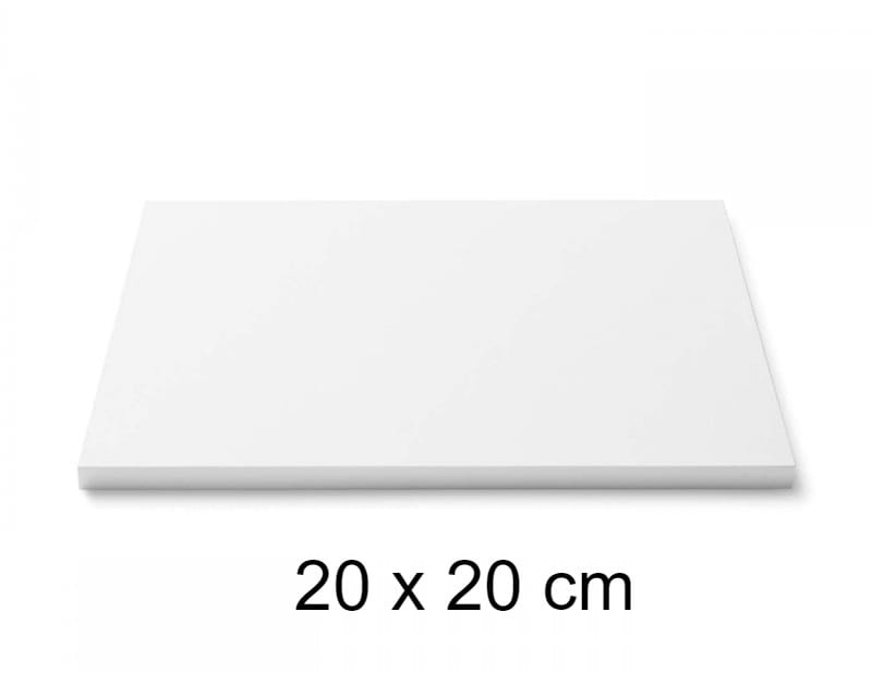 Podkład pod tort biały 20x20 cm h 1,2 cm – kwadratowy, gruby podkład cukierniczy