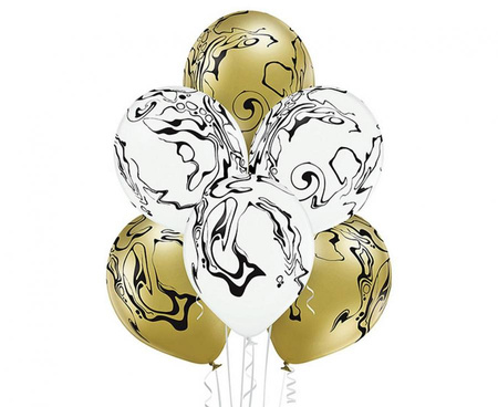 #BL Balony D11 Marble 1C5S, 6 szt.
