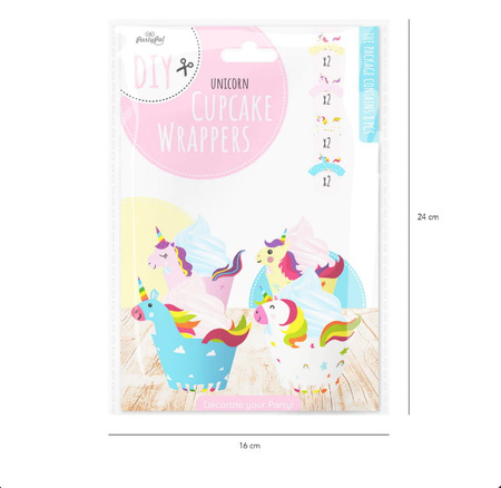 Papilotki do muffinek Jednorożce 8szt. Party Pal