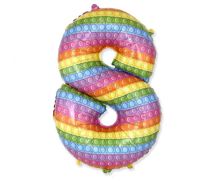 #BFK Balon foliowy FX - Number 8 POP IT 69" cm KK, niepakowany