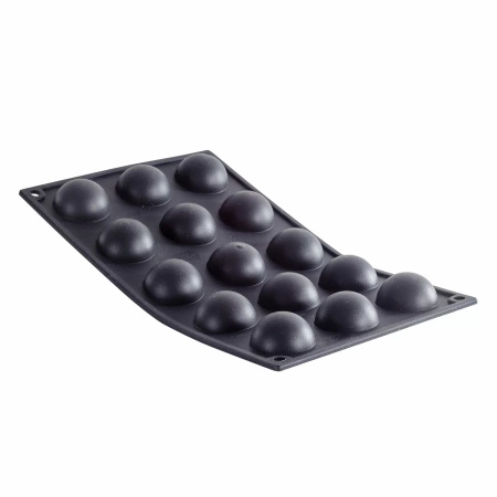 Forma silikonowa, mata Moul’Flex do ciastek - półkule 30x17,5 cm DE BUYER