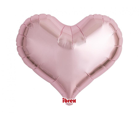 #BFK Balon Ibrex Hel, serce Jelly 18", Metallic Light Pink, 5 szt.