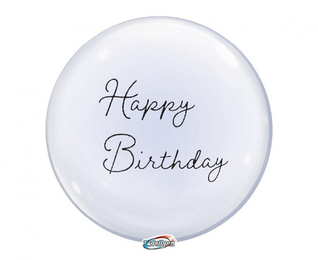 #BFK Balon Takara Bubble Balloon - Happy Birthday (kaligrafowane), 330 mm/ 10 szt. (rozm. QL 15,0") KK
