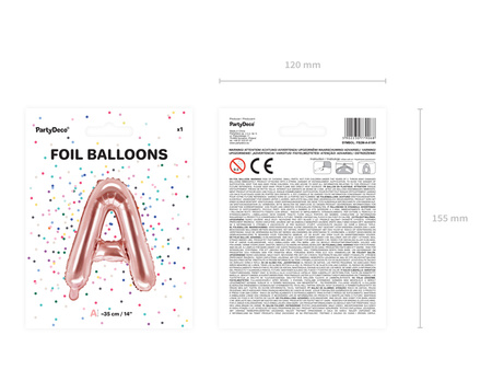 Balon foliowy Litera ''J'', 35cm, niebieski