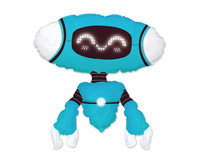 #BFK Balon foliowy 24" FX - Robot Blue (opak. papierowe), pakowany KK
