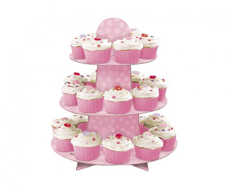 #DEI Stojak na babeczki, pastelowy róż