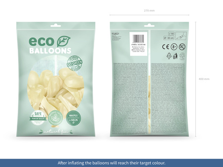 Balony Eco 26cm pastelowe, czekoladowy brąz (1 op. / 100 szt.)