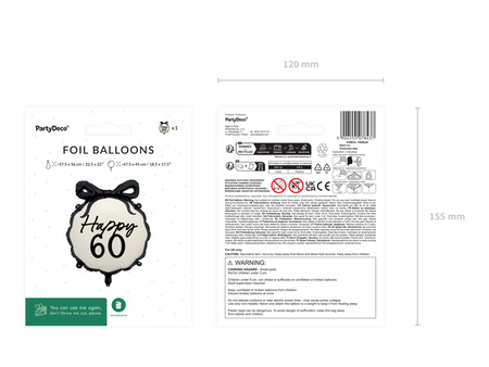 Balon foliowy Cyfra '7', 86cm, mglisty niebieski