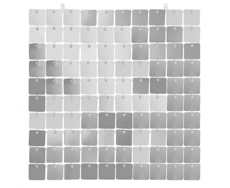 #DEI Panel dekoracyjny srebrny, przezroczyste tło, 30x30 cm/ 100 kwadratów
