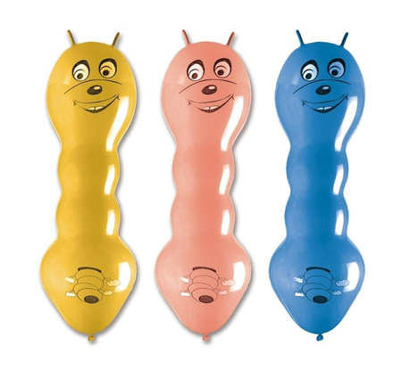 #BL Balony Premium Dżdżownice z rogami, 75 cm / 3 szt.