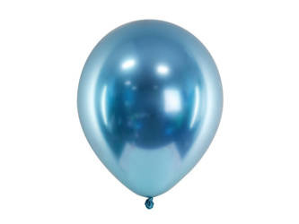 Balony Glossy 30cm, niebieski 10 szt. Party Deco