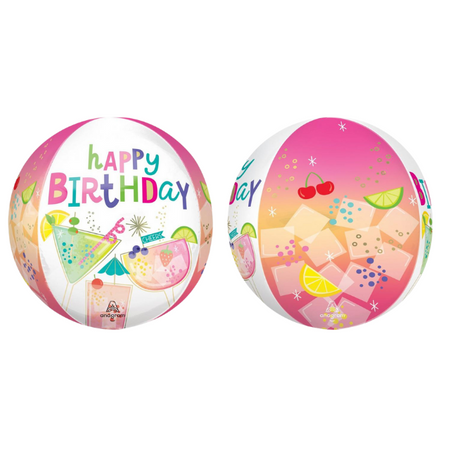 Balon foliowy ORBZ Cocktail Surprise Birthday