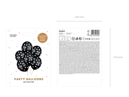 Balony 30cm, Piłkarz i piłki, Pastel White (1 op. / 6 szt.)