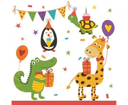 #ZSE Serwetki pap. Cute Party Animals, 33x33 cm, 20 szt.