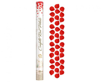 #KP60 Konfetti pneumatyczne Płatki Róż, czerwone, tekstylne / 60 cm