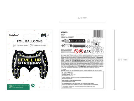 Balony 30 cm, Happy B-day, mix (1 op. / 6 szt.)