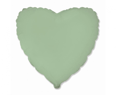 #BFK Balon foliowy 18" FX - Serce (matowe Mint), niepakowany