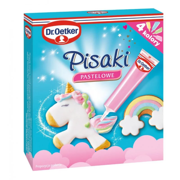 Pyszne pisaki pastelowe Dr.Oetker 4x19g – zestaw czterech kolorów w tubkach