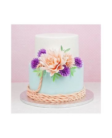 Dekoracja waflowa Aster ŁOSOSIOWY śr. 12,5 cm Rose Decor