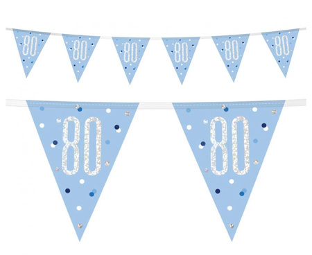 #DEBA Banner Glitz 80, z flagami, niebieski, 274 cm
