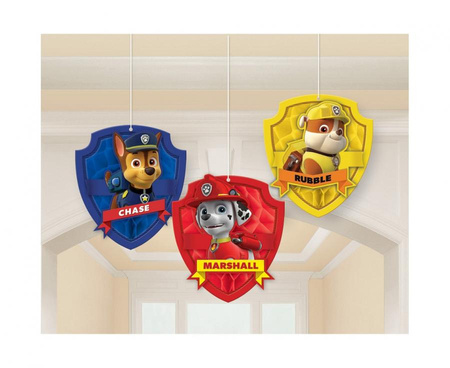 #DEI Dekoracja wisząca Paw Patrol, 17 cm, 3 szt.