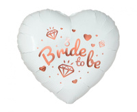 #BFK Balon foliowy Bride To Be (białe serce), 18 cali KK