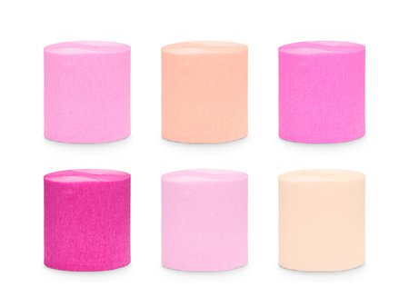 Zestaw ręcznie rzucanych serpentyn ''Kwiat'', śr. 7,5cm, białe (1 op. / 10 szt.)