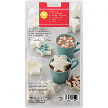 Foremka do czekoladek pralinek ŚNIEŻYNKI 3D Wilton