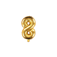 Balon foliowy Cyfra '8'', 86cm, złoty