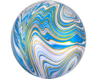 #BFK Balon foliowy ORBZ Marblez - kula niebieska