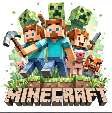 Wydruk jadalny Opłatek na tort MINECRAFT WZ.XII