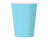 #ZKU_GD Kubeczki pap. jednokolorowe jasnoniebieskie 297U, 250ml, 6 szt.