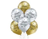 #BL Balony D11 Glossy Happy New Year 1C5S, 6 szt.