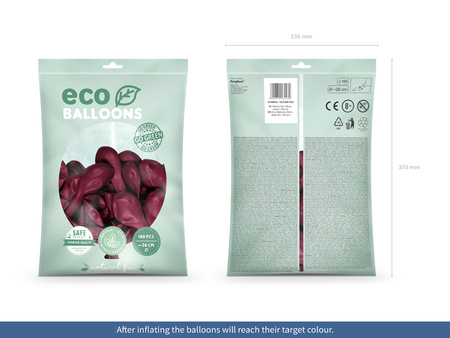 Balony Eco 26cm metalizowane, mięta (1 op. / 100 szt.)