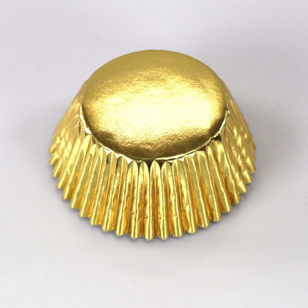 Papilotki do muffinek ZŁOTE METALICZNE 30 szt. PME
