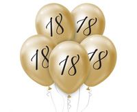 #BL Balony Beauty&Charm 18, platynowe j. złote, 12"/ 5 szt.