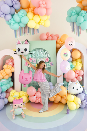 Balony 30 cm, Koci Domek Gabi, mix (1 op. / 6 szt.)