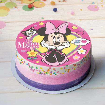 Opłatek na tort MYSZKA MINNIE śr. 20 cm DeKora