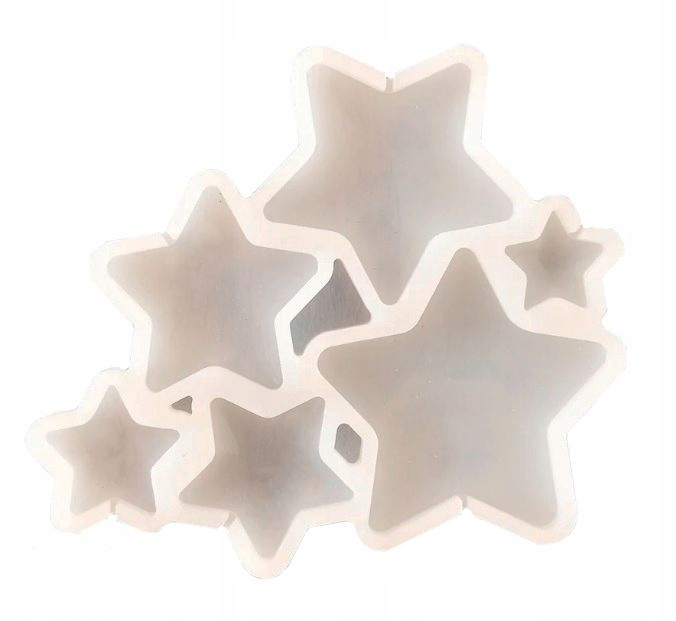 Elastyczna silikonowa forma gwiazdki do lizaków, zgięta dla pokazania elastyczności