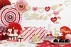 Balony 30cm, happy birthday, P. Baby Pink (1 op. / 6 szt.)