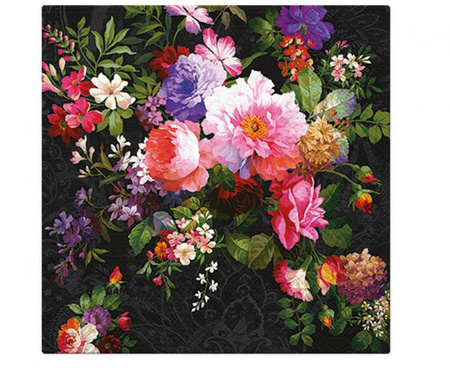#ZSE Serwetki PAW wzorzyste Roses on Velvet 33x33 cm / 20 szt.
